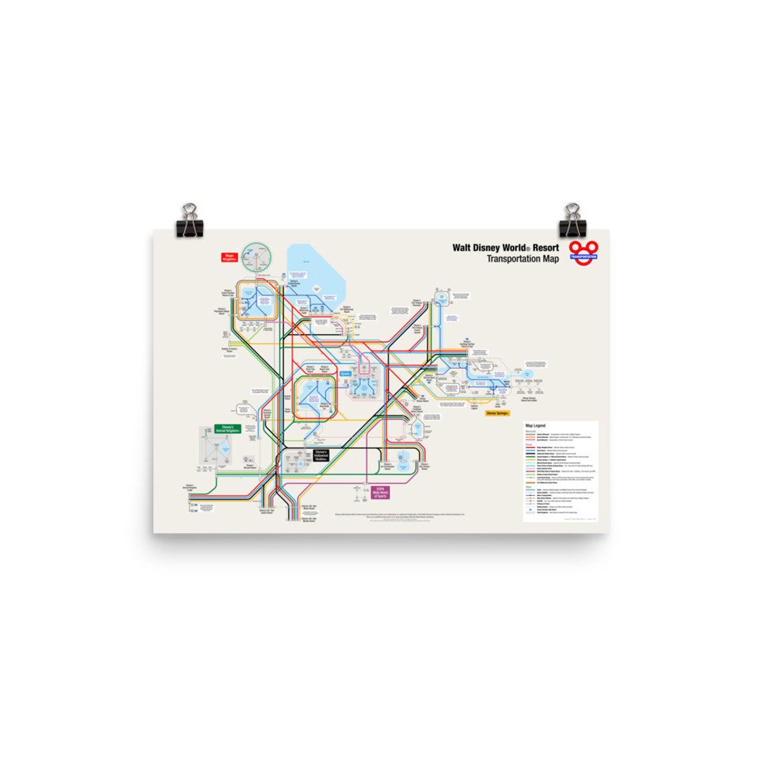 Walt Disney World Transportation Map On Premium Luster Photo Etsy walt-disney-world-transportation-map-on-premium-luster-photo-etsy