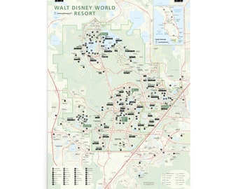 walt disney world resort national park style map with etsy