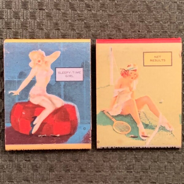 Vintage Matchbooks, Hopkins, Camera Shop, St Augustine, Florida, Girlie, Front Strike, Lot Of 2, W/ 20 Match Sticks, FREE SHIP In UsA