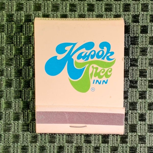 Vintage Matchbook, Kapok Tree Inn, Restaurant, Florida, Front Strike, W/ 20 Match Sticks, FREE SHIP In UsA