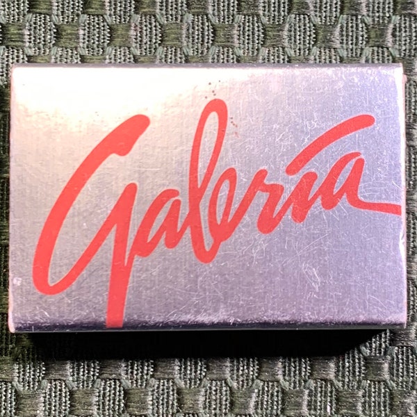 Vintage Matchbook, Galeria At The Park, Restaurant, Triangle Park, North Carolina, NC, Matchbox, W/ Wooden Match Sticks, FREE SHIP In UsA