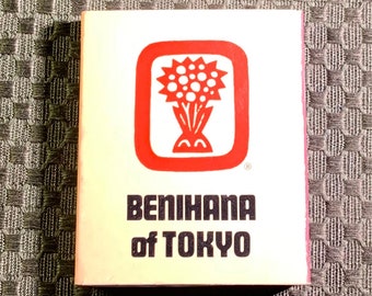 Vintage Matchbook, Benihana, Of Tokyo, Restaurant, Bala Cynwood, Pennsylvania, Matchbox, W/ Wooden Matches, FREE SHIP In UsA