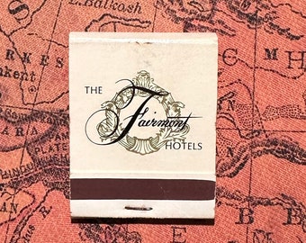 Vintage Matchbook, Fairmont Hotel, San Francisco, California, Front Strike, W/ 20 Match Sticks, FREE SHIP In UsA