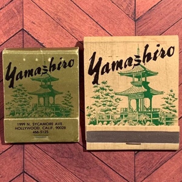 Vintage Matchbooks, Yamashiro, Japanese, Restaurant, Hollywood, California, Lot Of 2, W/ All Match Sticks, FREE SHIP In UsA