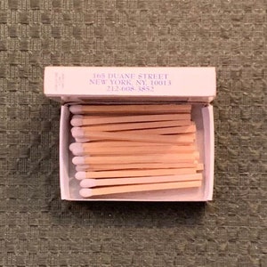 Vintage Matchbook, NYC, Bouley, Restaurant, Duane Street, New York City, Matchbox, W/ Wooden Match Sticks, FREE SHIP In UsA image 3