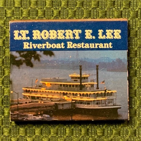 Vintage Matchbook, Confederate, Steamship, Restaurant, Robert E Lee, St Louis Missouri, Matchbox, W/ Matches, FREE SHIP In UsA