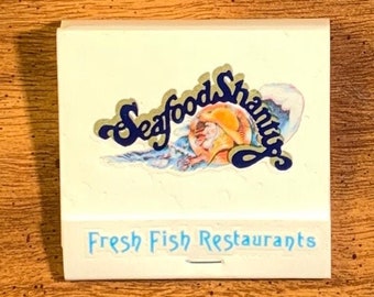 Vintage Matchbook, Seafood Shanty, Restaurant, Feature Matchbook, Philadelphia, w/ All 28 Printed Matches, FREE SHIP UsA