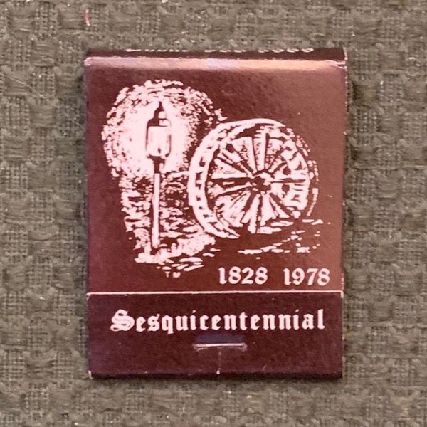 Vintage Matchbook, Peerless Mill Inn, Miamisburg, Ohio, 1978  Sesquicentennial, W/ 20 Match Sticks, FREE SHIP In UsA