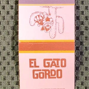 Vintage Matchbook El Gato Gordo Mexican Restaurant - Etsy