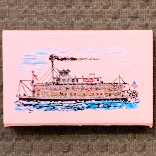 Vintage Matchbook, Reuben E Lee, Confederate, Steamship, Restaurant, San Diego, California, Matchbox, W/ Wooden Match Sticks FREE SHIP UsA