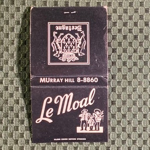 Vintage Matchbook NYC Le Moal French Restaurant Third - Etsy