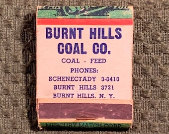 Vintage Matchbook, Burnt Hills, Coal Company, Schenectady, NY, Sailor Girl, Girlie, Pin Up, Front Strike, Missing 8 Match Sticks FREE SHIP