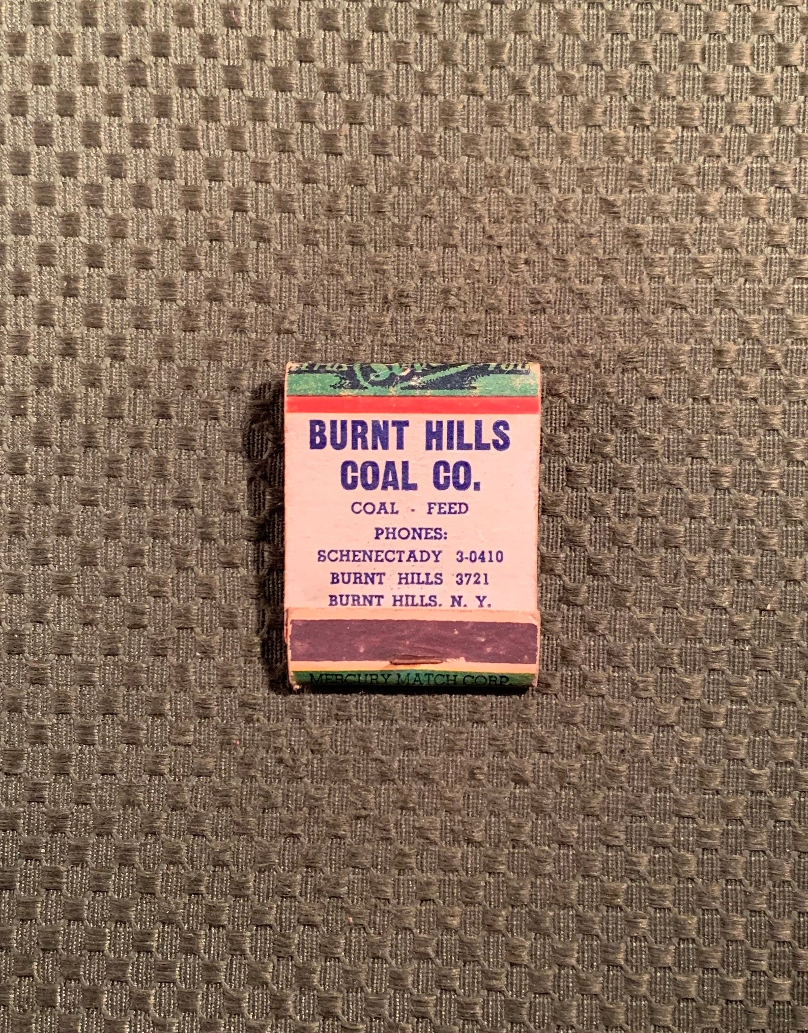 Vintage Matchbook Burnt Hills Coal Company Schenectady NY Etsy