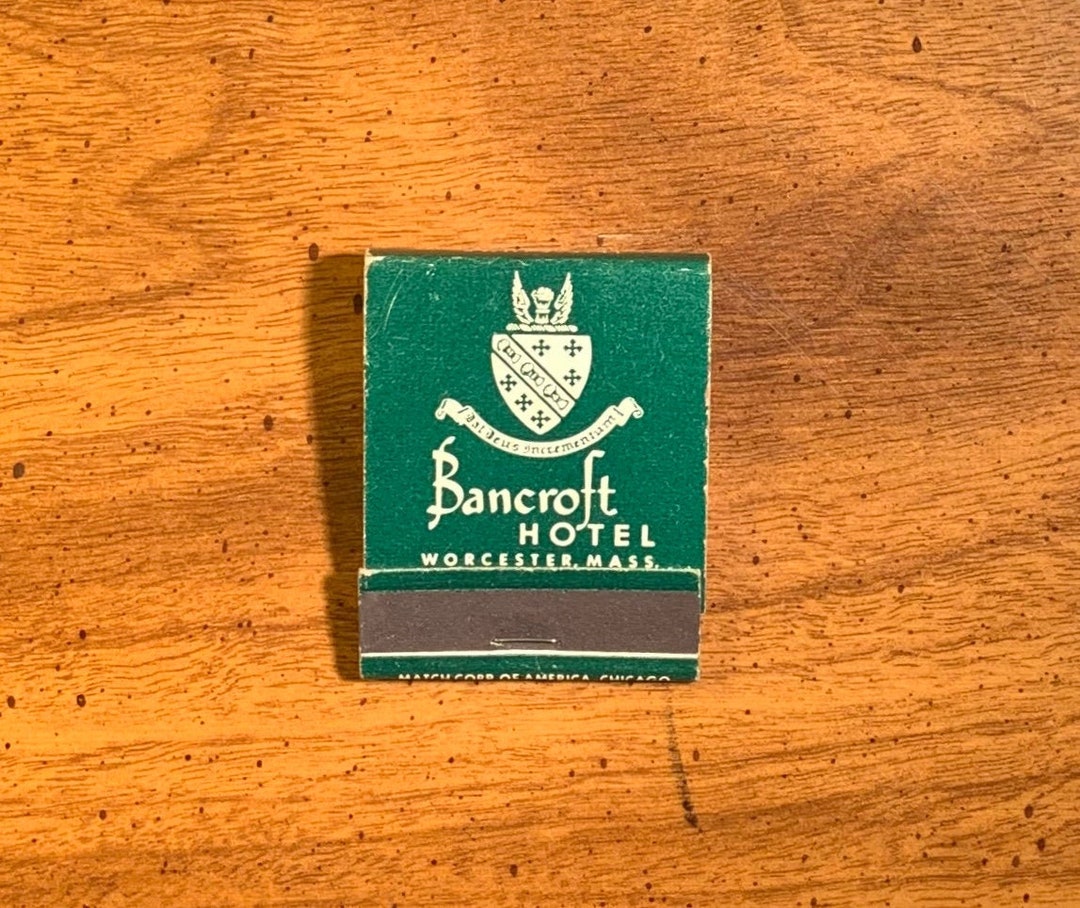 Vintage Matchbook Bancroft Hotel Worcester Massachusetts Etsy