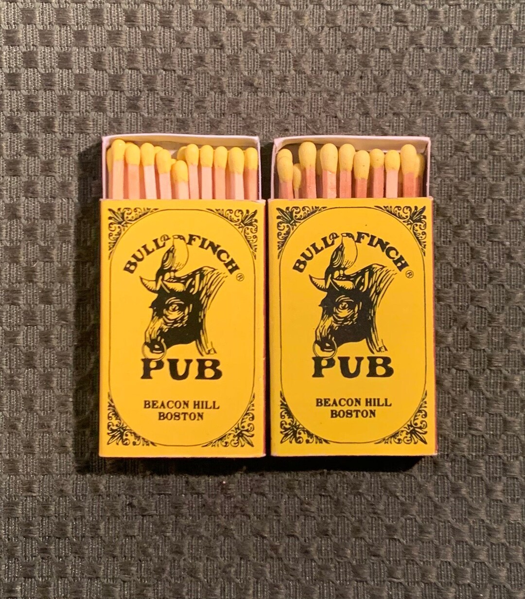 Vintage Matchbook, Cheers, Bar, Bull and Finch Pub, Beacon Hill, Boston, Lot of 2, Matchbox, W