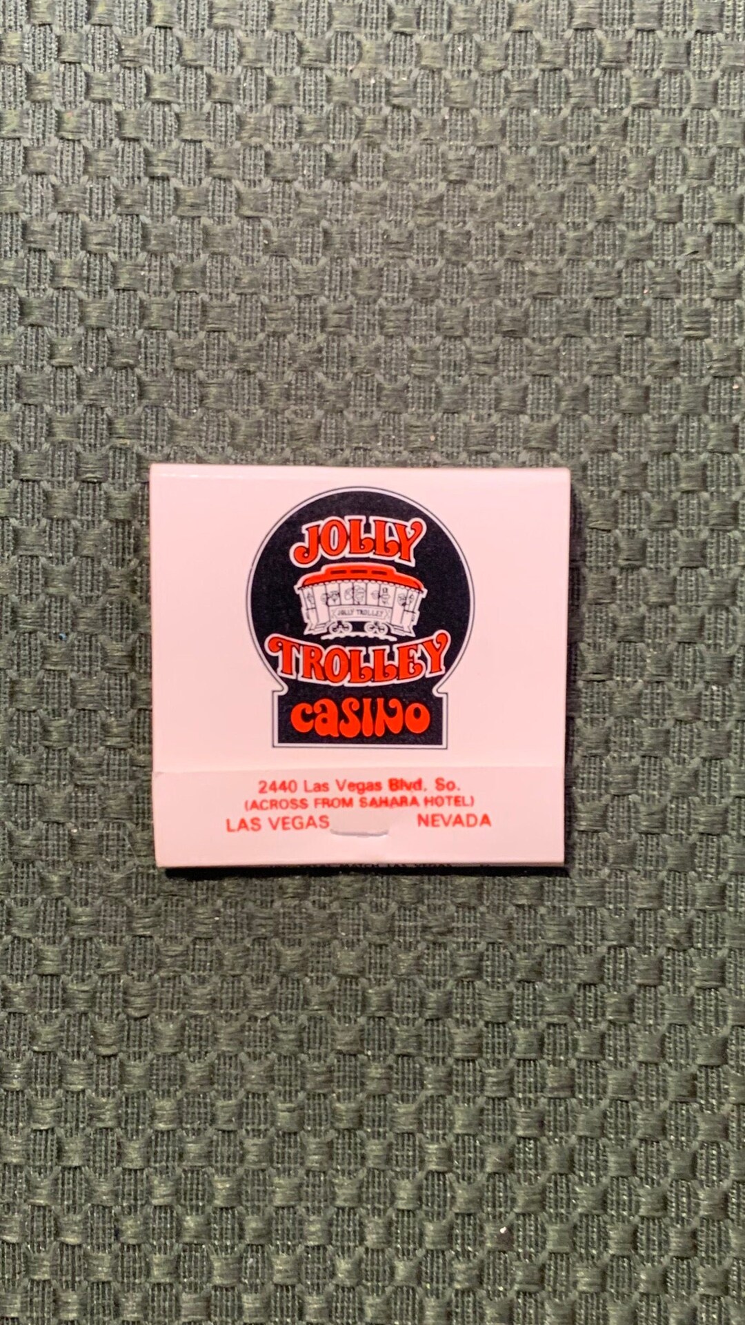 Vintage Matchbook, Jolly Trolley Casino, Las Vegas, Nude Dancing, W