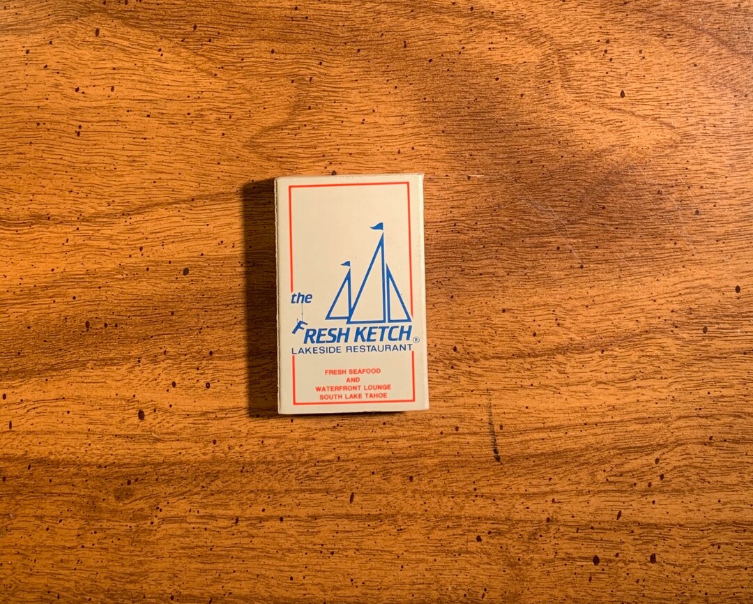 Vintage Matchbook, Fresh Ketch, Lakeside, Restaurant, Lake Tahoe