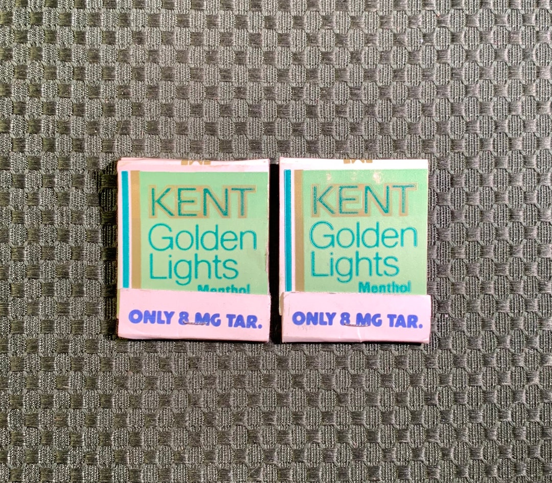 Vintage Matchbooks, Kent, Golden Lights, Menthol Cigarettes, Front