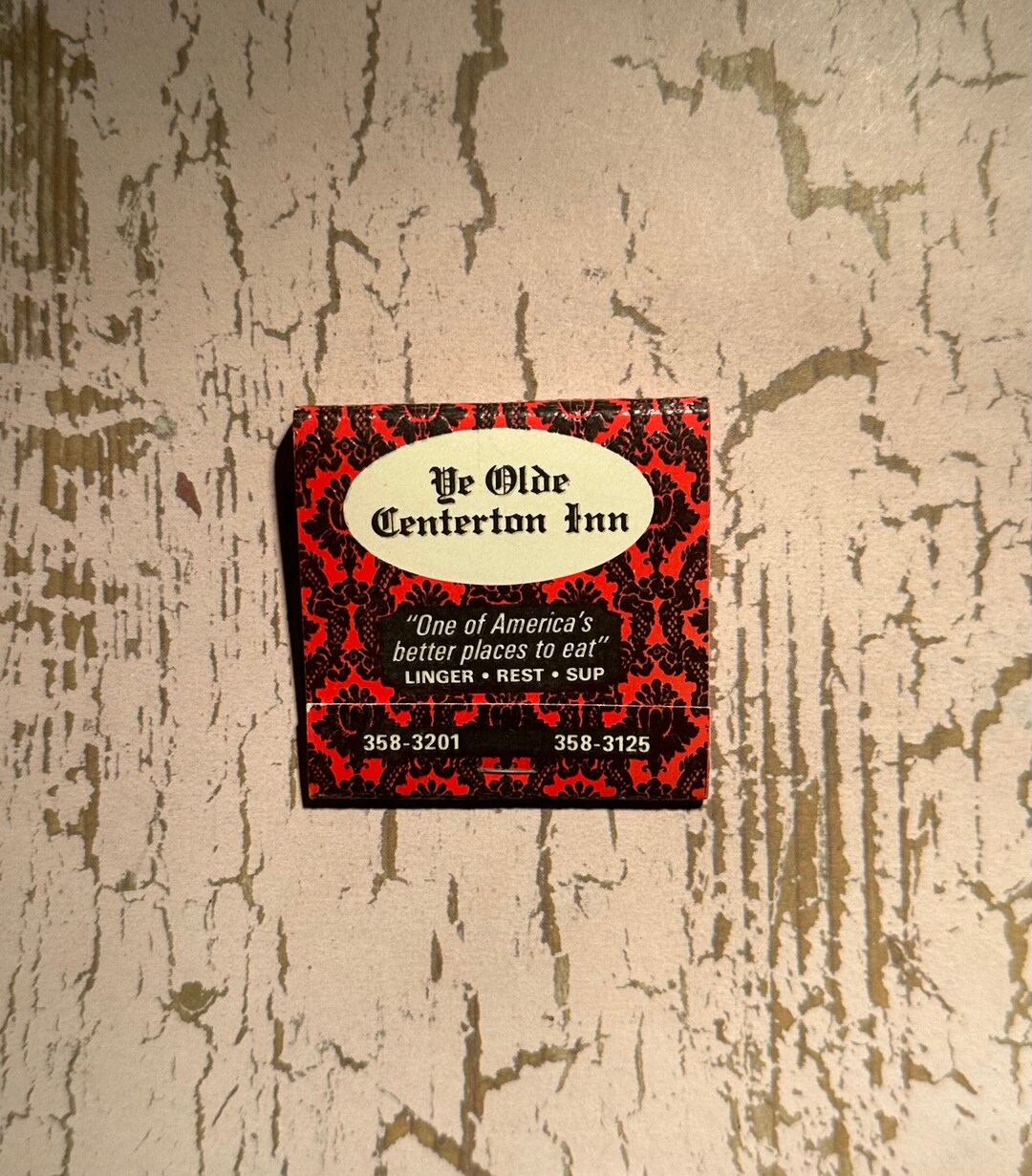 Vintage Matchbook, Ye Olde Centerton Inn, Restaurant, Centerton, New ...
