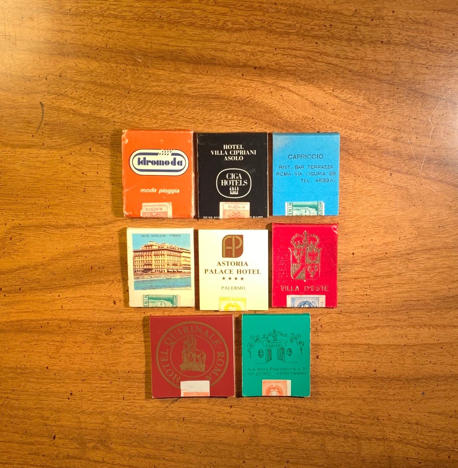 Vintage Matchbooks Italian Wood Match Sticks Lot of 8 Minerva Etsy