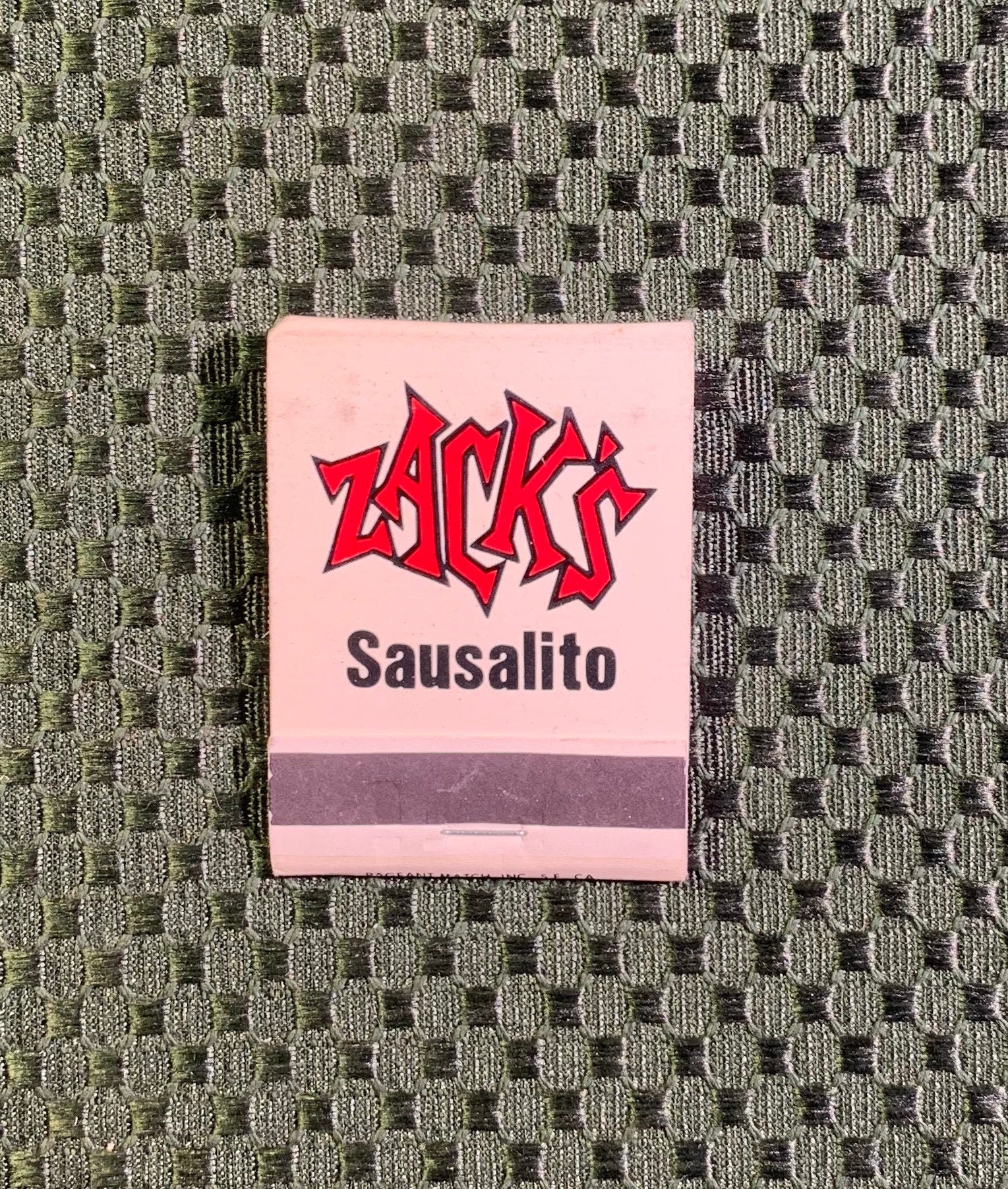 Vintage Matchbook Zacks Restaurant Sausalito California Etsy