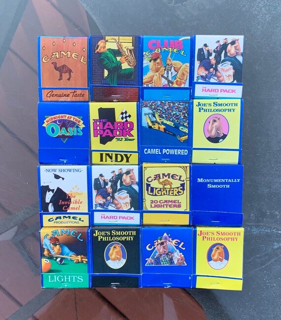 Vintage Matchbooks, Camel Cigarettes, Joe Camel, Lot of 16, W/ All