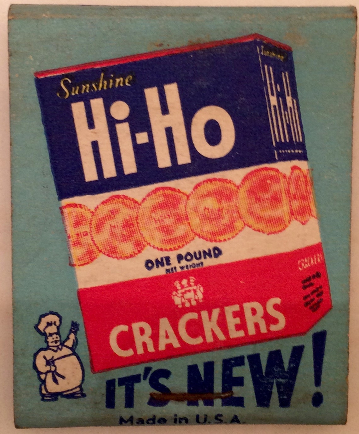 Vintage Matchbook Sunshine Hi Ho Crackers Front Strike Etsy