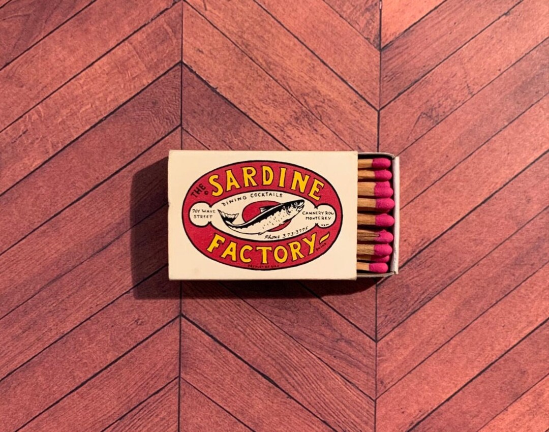 Vintage Matchbook, Sardine Factory, Restaurant, Cannery Row, Monterey