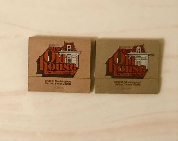 Vintage Matchbooks Old House on Mockingbird Restaurant - Etsy