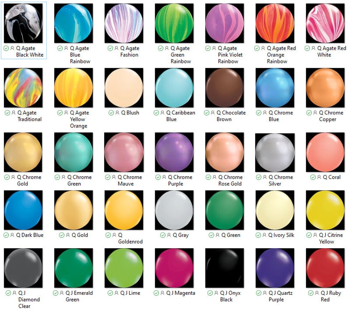 Qualatex Latex Colors for Picture Fill in Publisher and Etsy