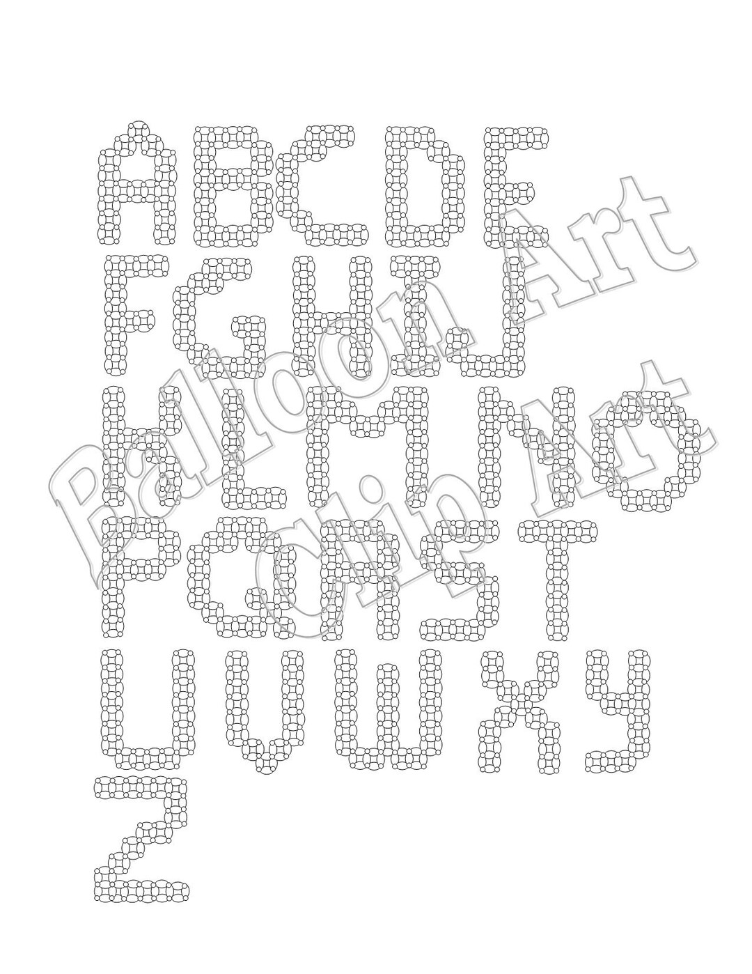 Clip Art of Alphabet Made With Linking Balloons Etsy