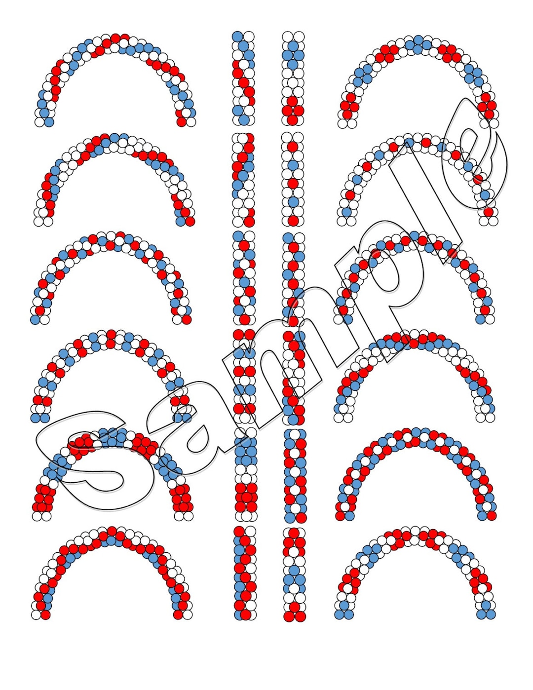 Balloon Arch and Columns Patterns Three Colors Etsy