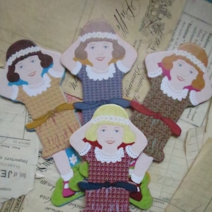 Cartes avec fil et ruban Petite fille Sajou - Famille 3