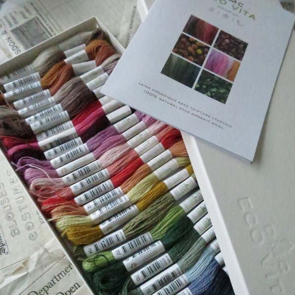 Boxed Set Eco Vita Naturally Dyed Organic Wool Embroidery & Darning Thread