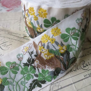 Rabbits 60 mm Jacquard Woven Ribbon