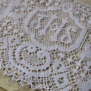 Very Deep White English Nottingham Cluny Lace-  Liturgical Ecclesiastical- 16.5 cm