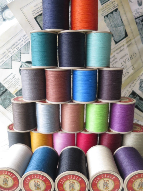 工芸品 s.y Sajou Linen Cable No.332 Fil Au Chinois Waxed Corded Linen