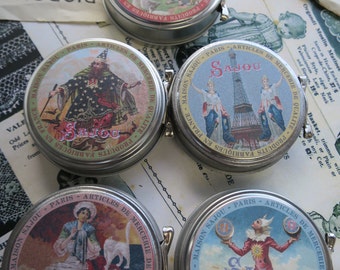 Sajou Tins of Pins- Murano Glass Head, Triangular Quilting, Extra Fine No.4, Fine No.5, Heavy Weight No.12