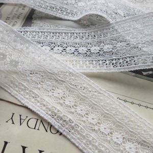 Off White English Nottingham Lace- Delicate Insertion Lace