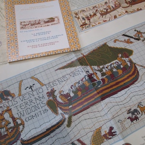 Sajou Museum & Heritage Bayeuxtapetens broderidiagram - Harolds embarkment i Normandie
