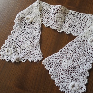 Antique Irish Crochet Lace Collar