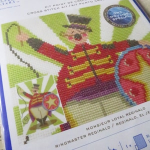 Ringmaster Reginald- Emily Peacock Cross Stitch Embroidery Kit