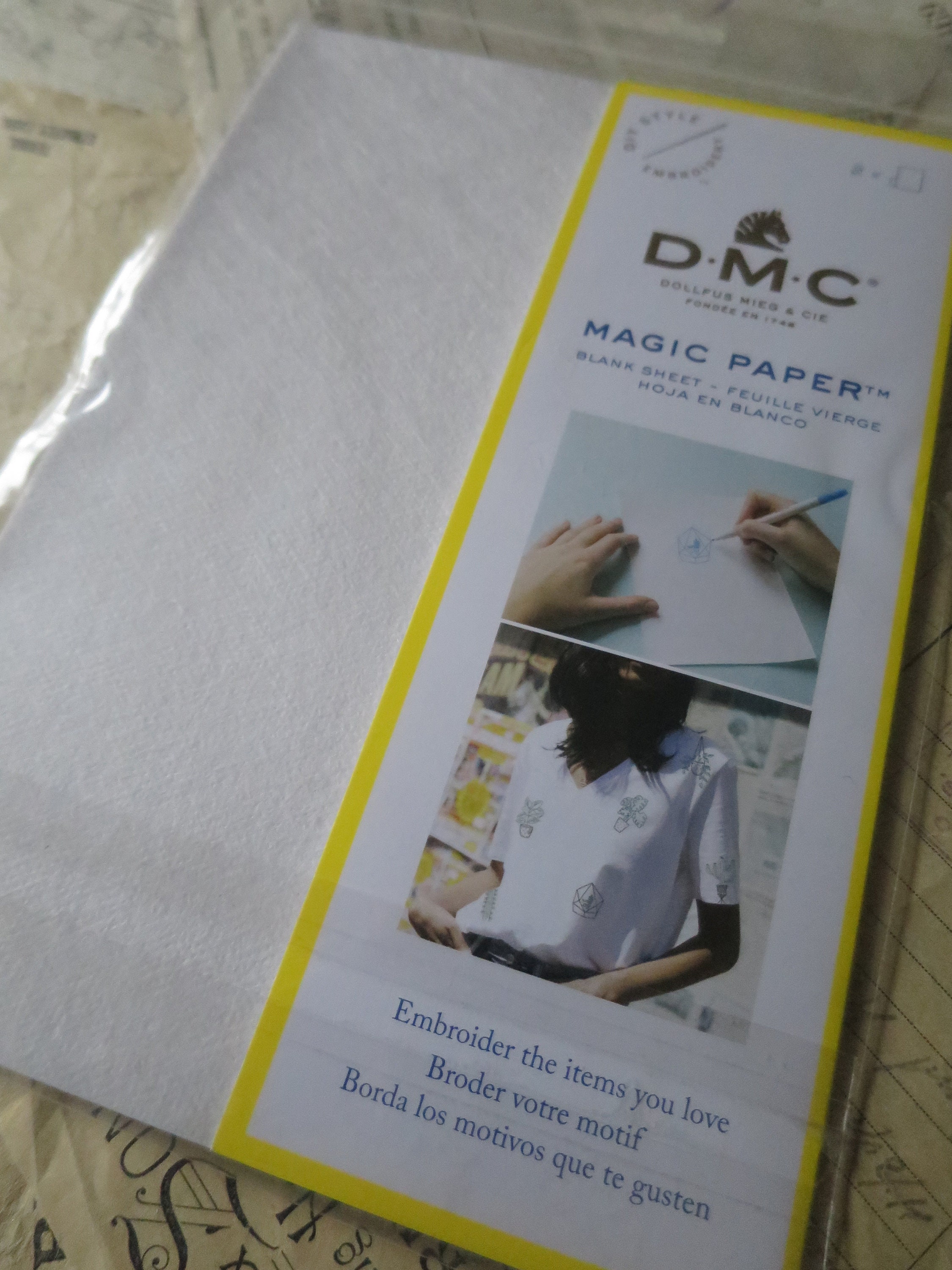 DMC Magic Paper - Embroidery Tracing Paper Embroidery Patterns by DMC