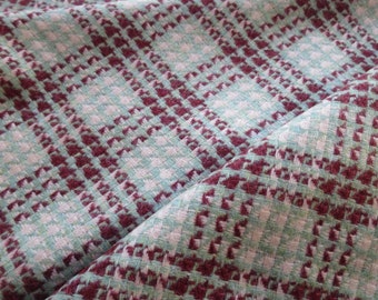 Scottish Tweed Wool Fabric- Patterned Check Tweed - By the Meter