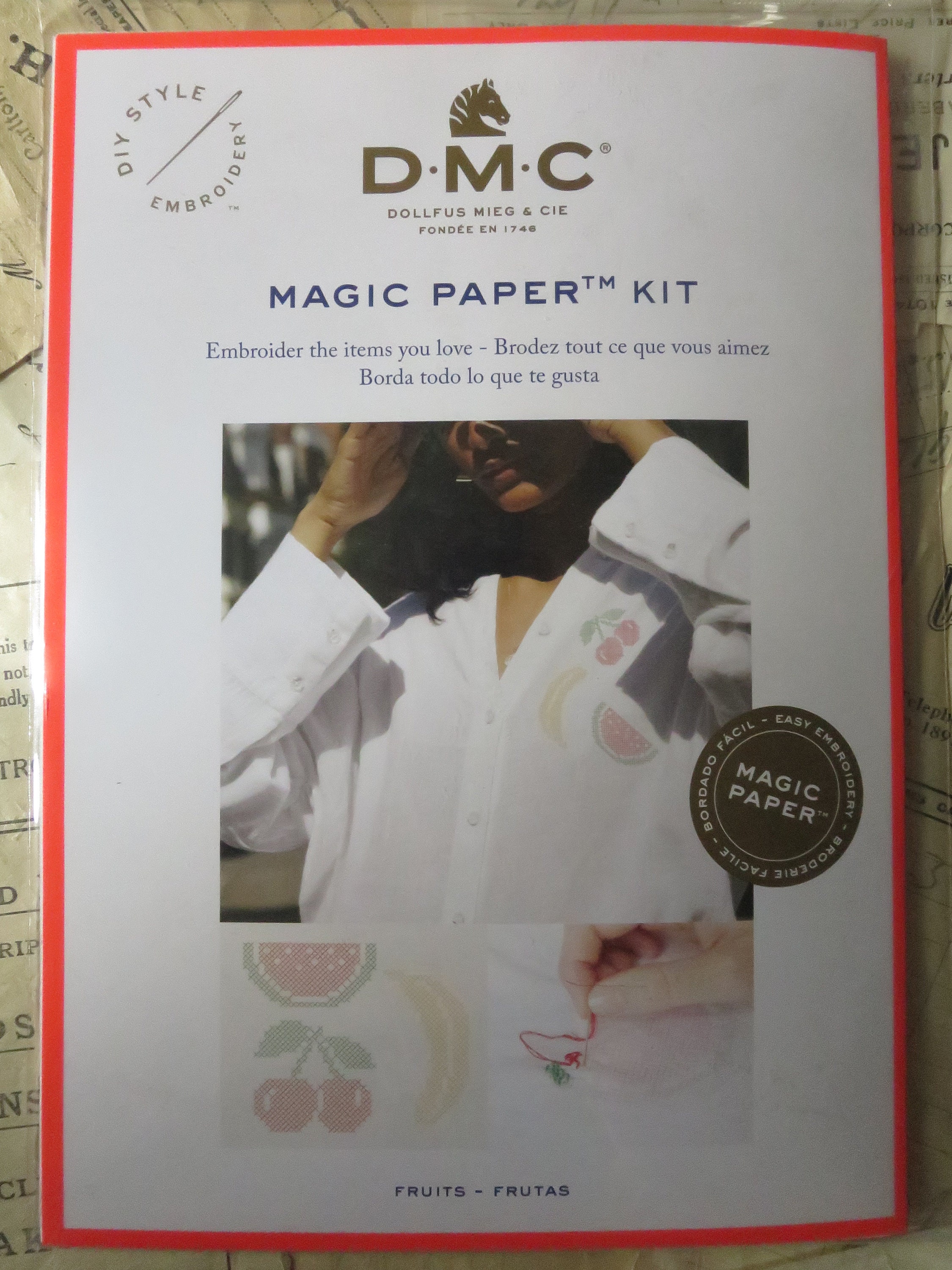 DMC Magic Paper Cross-Stitch kit - Fruit - All Things EFFY