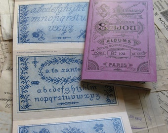 Sajou Mauve Kreuzstichalbum 102- Französischer Vintage Sampler