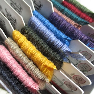 Sajou Boxed Set 12 Cards Laine St Pierre Embroidery & Darning Thread- Vintage Colours