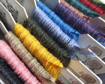 Sajou Boxed Set 12 Cards Laine St Pierre Embroidery & Darning Thread- Vintage Colours