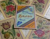 Sajou Set of 6 Postcard Berlin Woolwork Tapestry Charts- Album de Tapisserie 104- Flowers