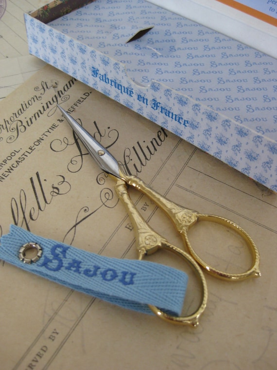 Sajou/"Flowers /& Pearls/"French Embroidery Scissors Collectors /& Fine Needlework